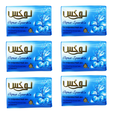 صابون نیلوفر آبی و ترنج لوکس مدل Aqua Sparkle وزن ۹۰ گرم بسته 6 عددی