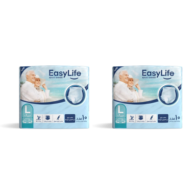 پوشک بزرگسال ایزی لایف سایز بزرگ بسته 10 عددی مجموعه 2 عددی
