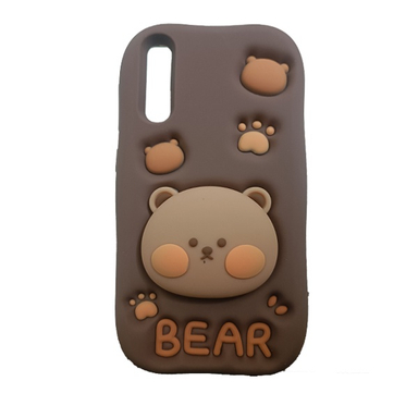 قاب گوشی موبایل سیلیکونی عروسکی مدل خرسی پاپ سوکت شو کد 124 مناسب سامسونگ Galaxy A30S/A50/A50S