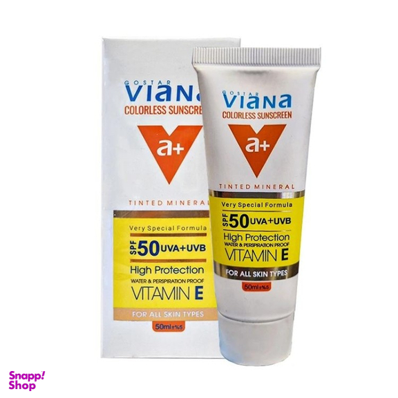 ضد آفتاب بدون رنگ ویانا مدل SPF 50 حجم 50 میلی لیتر