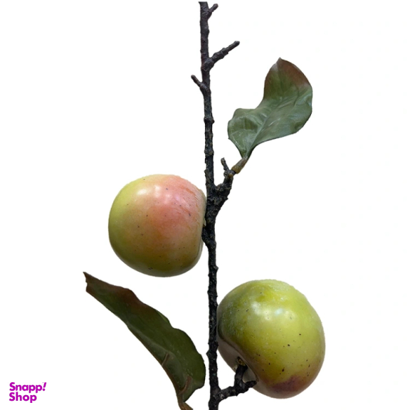 شاخه گل میوه مصنوعی مدل سیب 2 میوه