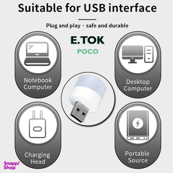 USB لامپ ال ای دی ایتوک مدل POCO بسته 4 عددی