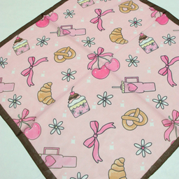 روسری دخترانه آنالیا مدل نخی طرح کروسان کد 10185