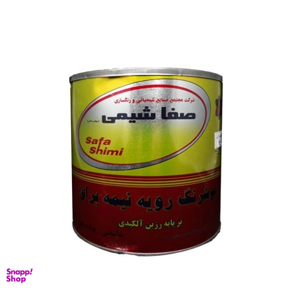 رنگ روغنی سفید نیم براق صفاشیمی کد 750 وزن 1 کیلوگرم