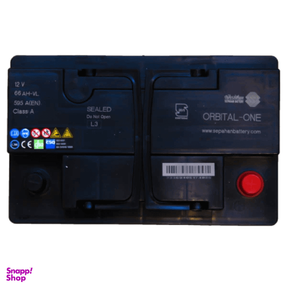 باتری خودرو 66 آمپر سپاهان باتری مدل L3