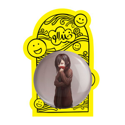 آینه جیبی خندالو طرح میکاسا اکرمن انیمه اتک آن تایتان Attack on Titan مدل تاشو کد 18515