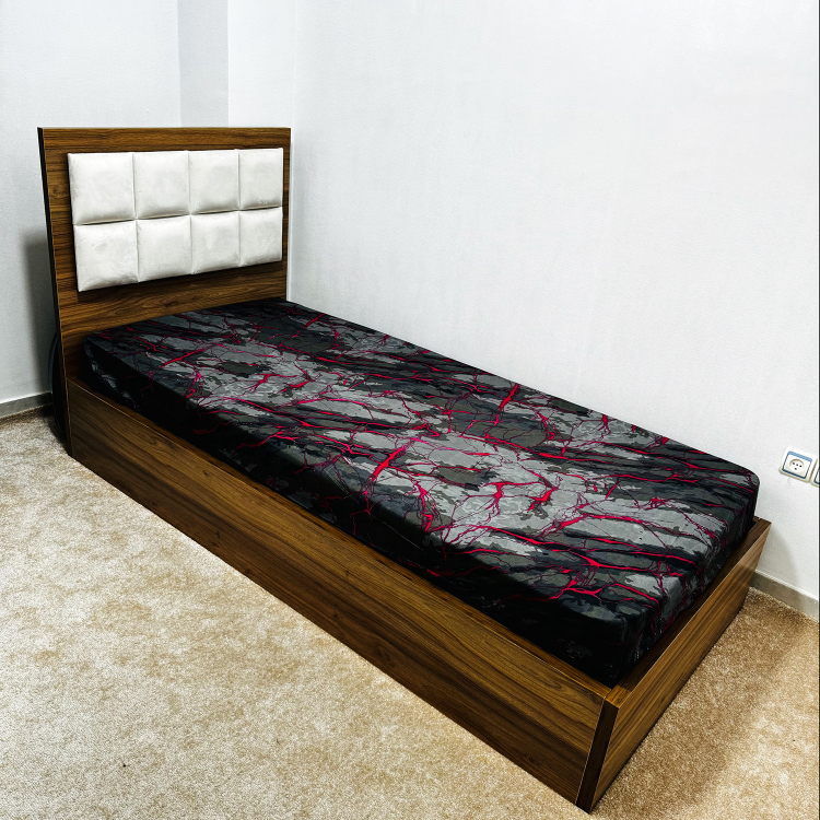 ملحفه ناتوسا مدل کشدار رعد یک نفره سایز 120×200 سانتی متر