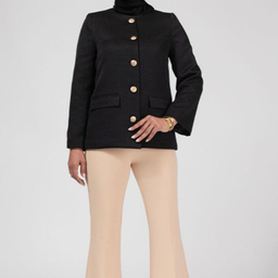 کت زنانه برنس مدل بارین رنگ مشکی