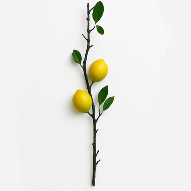 شاخه گل لیمو مصنوعی کد lemon-2x