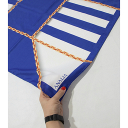 روسری زنانه آنالیا مدل ابریشم دست دوز طرح زنجیری کلاسیک کد ana-2821