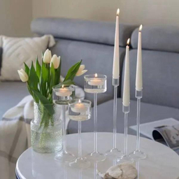 شمعدان مدل قلمی مجموعه 3 عددی