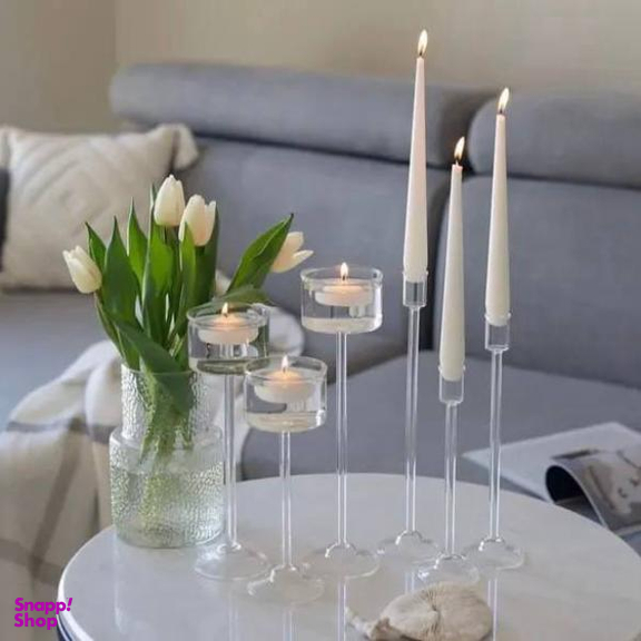 شمعدان مدل قلمی مجموعه 3 عددی