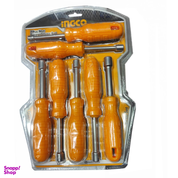 پیچ گوشتی بکسی اینکو مدل YP-NUTSCREWDRIVERSET-7PCS مجموعه 7 عددی