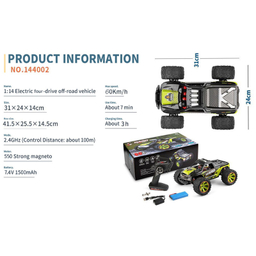 ماشین بازی کنترلی دبلیو ال تویز مدل GoolRC 144002 RC Car
