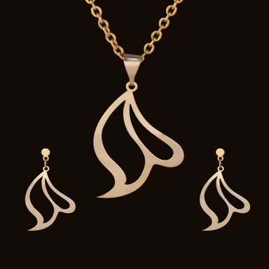 نیم ست طلا 18 عیار زنانه الن نار مدل ELN10024