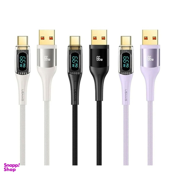 کابل دیتا Type-C به USB یوسمز مدل US-SJ592 6A 66W طول 1.2 متر