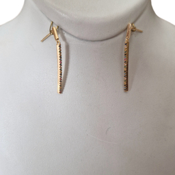 گوشواره زنانه وای اس ایکس مدل مستطیل میناکاری کد 12