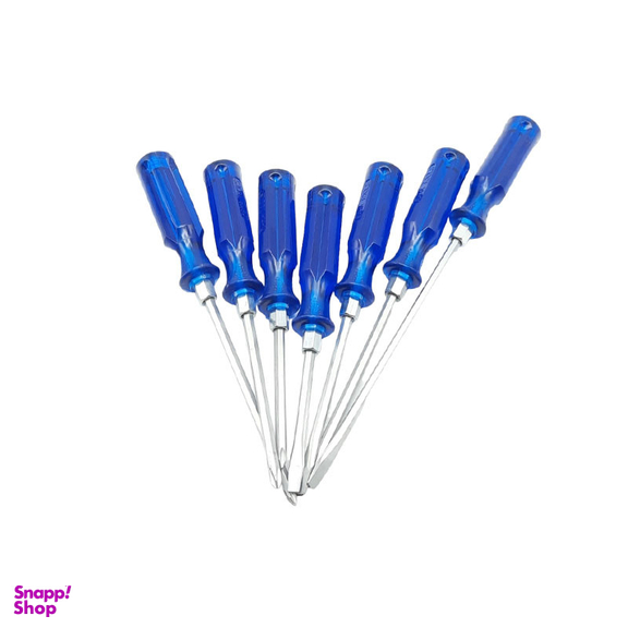 پیچ گوشتی دو سو چهاسو ضربه خور رها تولز مدل  CR-V بسته 7 عددی