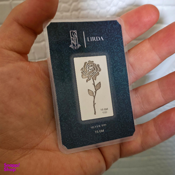 شمش نقره لیردا مدل گل رز 999