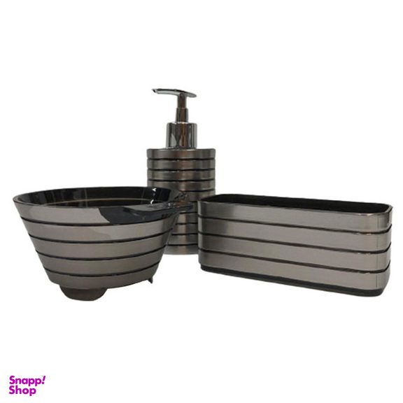 سبد سینک بازن مدل STL کد SHR 411 به همراه جا اسکاچی و پمپ مایع ظرفشویی