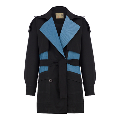 بارانی زنانه السانا مدل رومینا کد 201122 رنگ مشکی