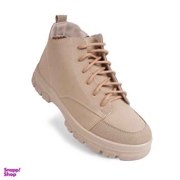 نیم بوت زنانه شیما مدل آرات رنگ خاکی