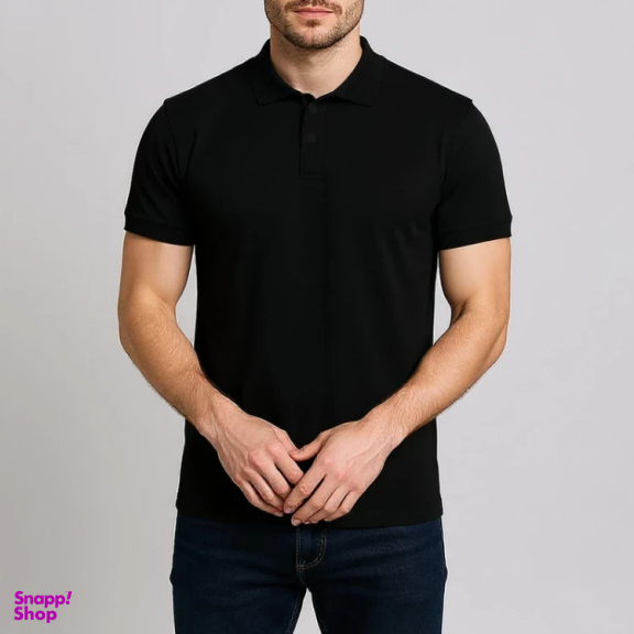 پولوشرت آستین کوتاه مردانه مدل GD-s-15535307 رنگ مشکی