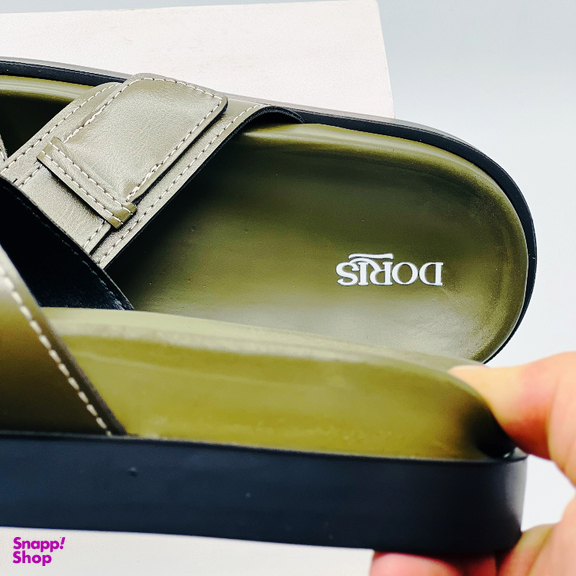 صندل مردانه دوریس مدل پدرام طبی کد 04 رنگ زیتونی