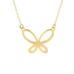 گردنبند طلا 18 عیار زنانه مدل پروانه کد 1028
