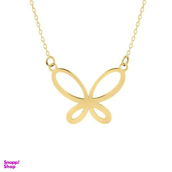 گردنبند طلا 18 عیار زنانه مدل پروانه کد 1028