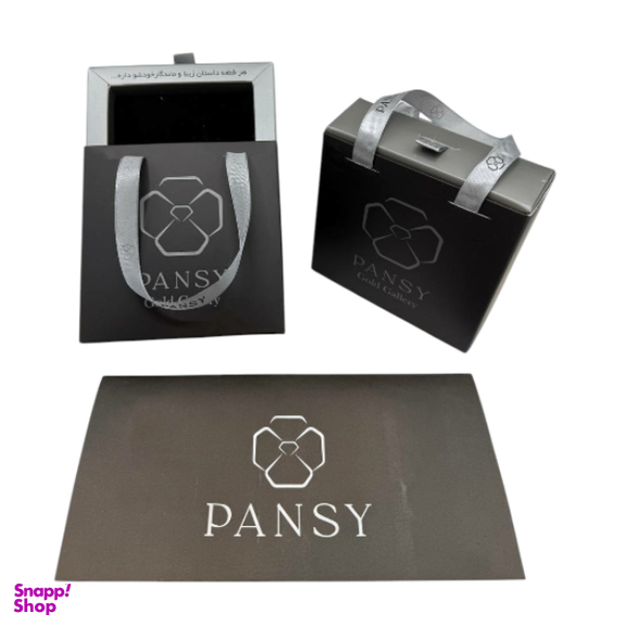 آویز گردنبند طلا 18 عیار دخترانه پانسی طرح گوزن قطبی کد Nk105