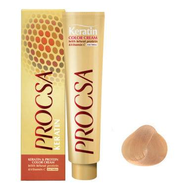 رنگ مو پروکسا سری Natural Gold شماره 10.03 رنگ بلوند طبیعی طلایی بسیار روشن حجم 100 میلی لیتر