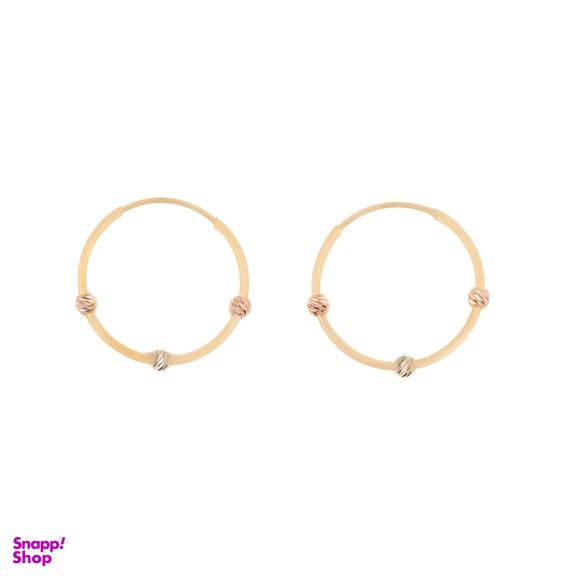 گوشواره حلقه ای طلا 18 عیار زنانه طلاجات مدل 1006