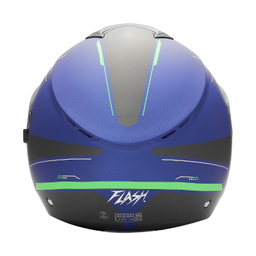 کلاه کاسکت بدون فک فلش مدل 852 matt blue-neon-green