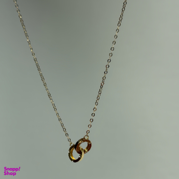 گردنبند طلا 18 عیار زنانه مدل لاو کارتیه طرح حلقه‌