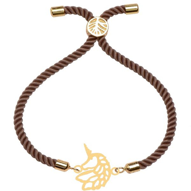 دستبند طلا 18 عیار زنانه کرابو طرح تک شاخ مدل kr100647
