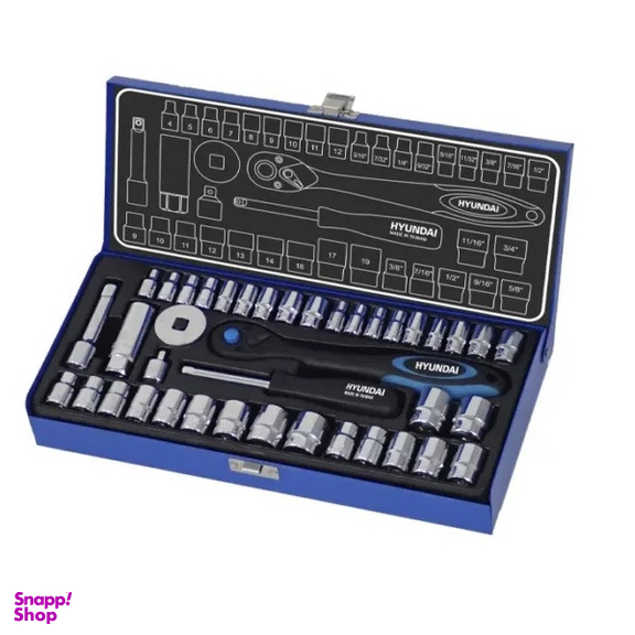 آچار بکس هیوندای مدل HT-9140 مجموعه 40 عددی