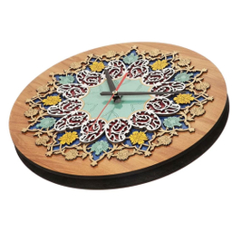 ساعت دیواری معرق کاری هُم آدیس مدل نگار کد CK 611-F