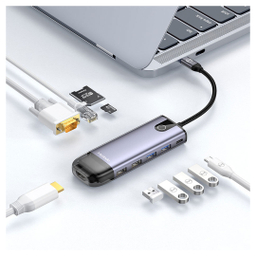 هاب 10 پورت USB-C مک دودو مدل HU-7420 طول 15 سانتی‌ متر