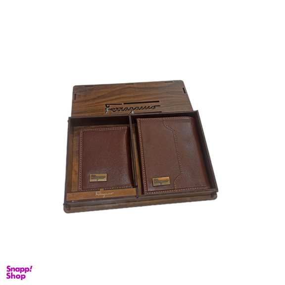 ست هدیه چرم طبیعی مردانه مدل Leather 788