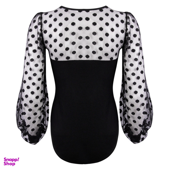 بادی آستین بلند زنانه ماییلدا مدل 3684-401 رنگ مشکی