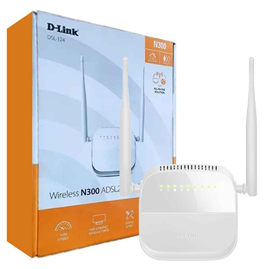 مودم روتر ADSL2 Plus بی سیم N300 دی-لینک مدل DSL-124 New