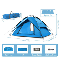 چادر 4 نفره اتوماتيک Naturehike مدل Dual use PopUp 4 Auto کد ZP008