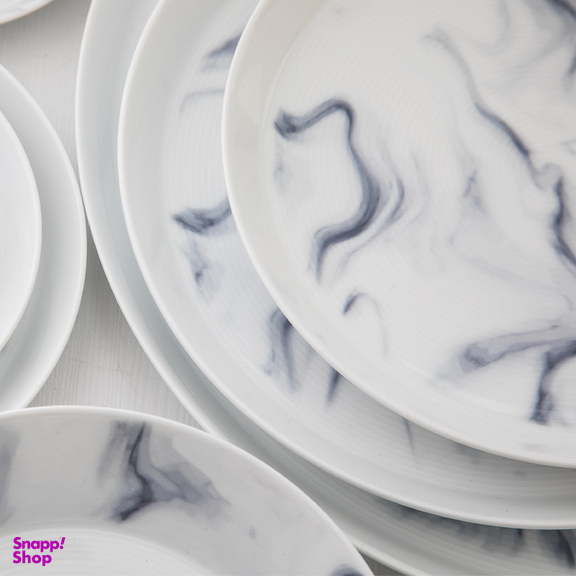 بشقاب غذاخوری زی مدل فرم اس 24 بلو استون درجه یک بسته شش عددی