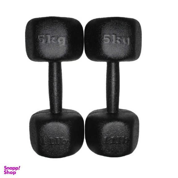 دمبل رادیس فیت مدل RPHF-5000 وزن 5 کیلوگرم بسته ۲ عددی