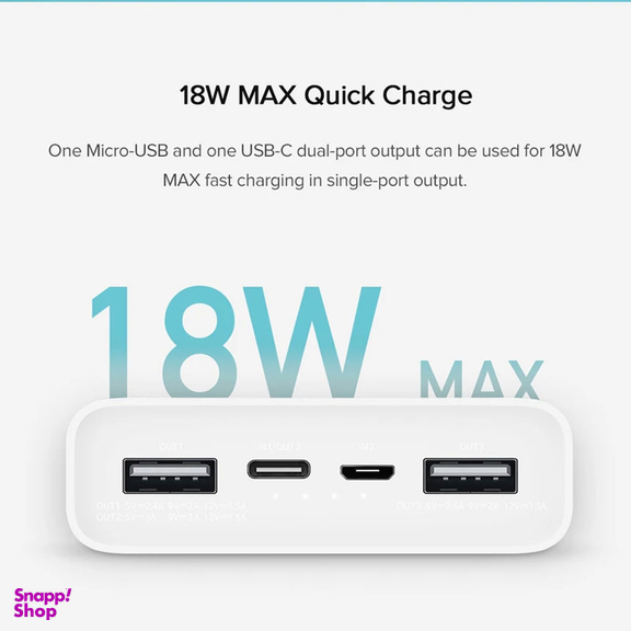 پاوربانک شیائومی مدل PLM18ZM ظرفیت 20000 میلی آمپر ساعت