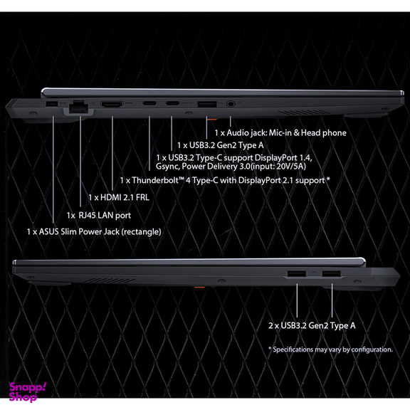 لپ تاپ 16 اینچی ایسوس مدل TUF Gaming F16 FX608JMR-F16I75060-i7 14650HX-64GB DDR5 5600MHz-1TB SSD-RTX5060 8GB-FHD 165Hz-W کاستوم شده