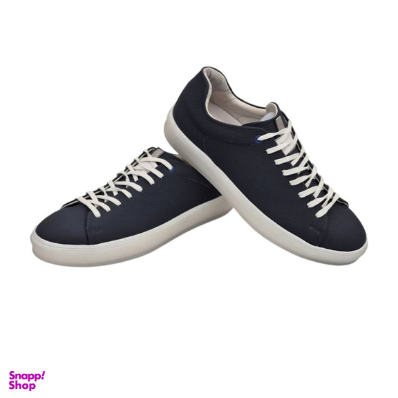 کفش طبی مردانه چرم ریباری مدل P2 رنگ آبی تیره