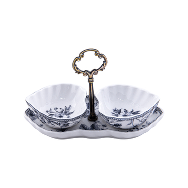 اردو خوری قلبی گلدکیش طرح لوتوس مدل GK701127-1 بسته ۲ عددی