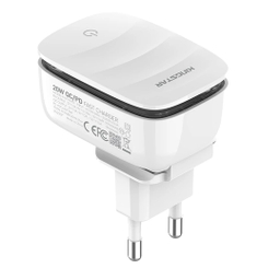 شارژر دیواری 20 وات کینگ استار مدل KW193i PD به همراه کابل لایتنینگ به USB-C